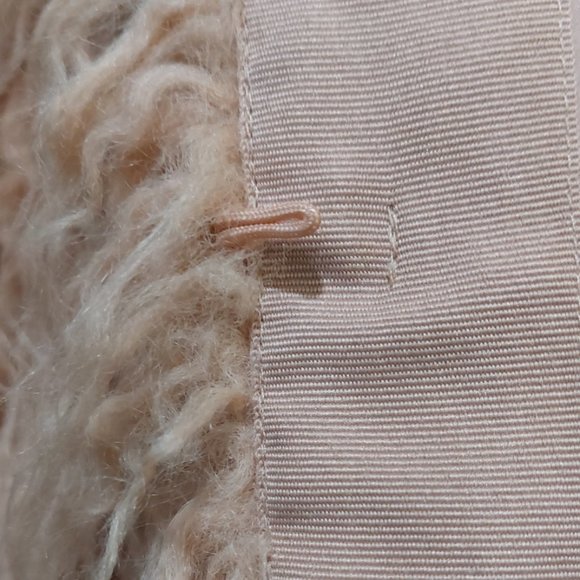 💋BOHO CHIC💋VTG 70s Style Blush Pink Faux Mongolian Curly Lamb Fur Jacket - Picture 9 of 13